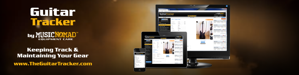 Guitar Tracker; by MusicNomad Equipment Care, Keeping Track & Maintaining Your Gear. www.TheGuitarTracker.com